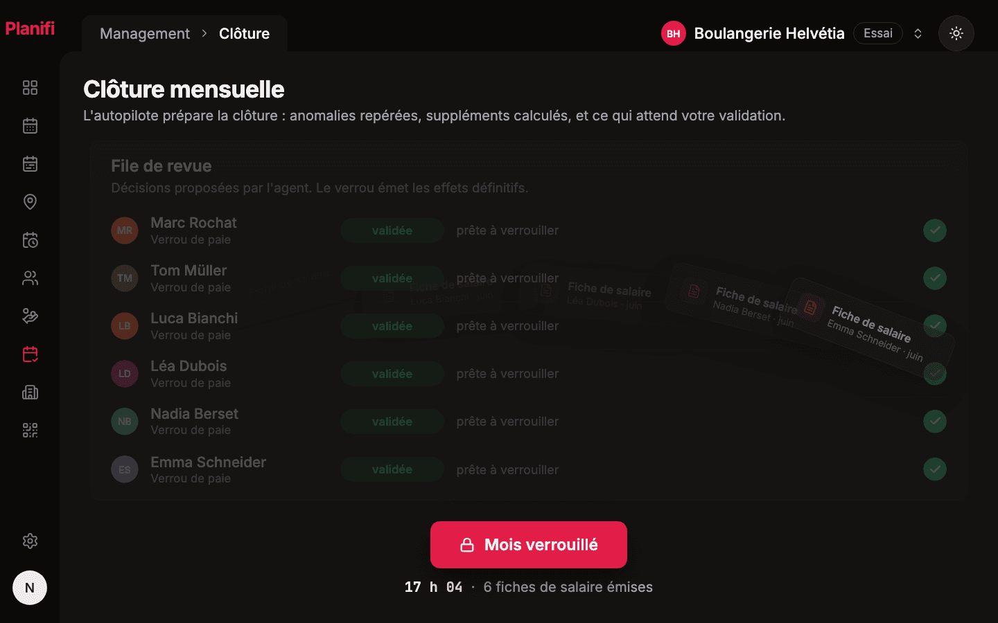 Le contrôle du temps CCNT dans Planifi